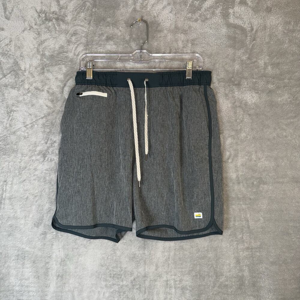 Vuori Banks Shorts Men’s Large Green Heathered 7" Inseam Unlined Drawstring V330